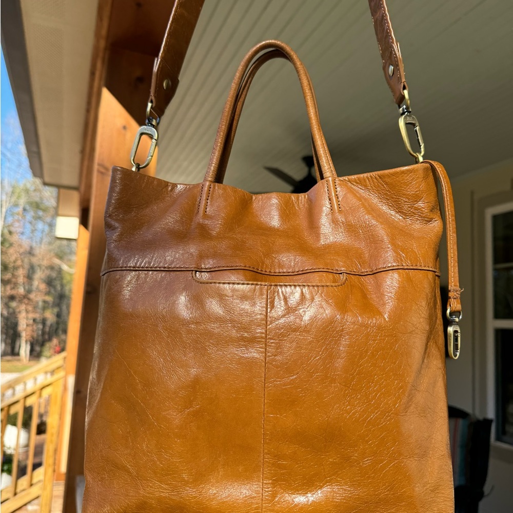 Genuine, hobo, leather satchel, tote hobo, truffle handbag w/ guitar strap